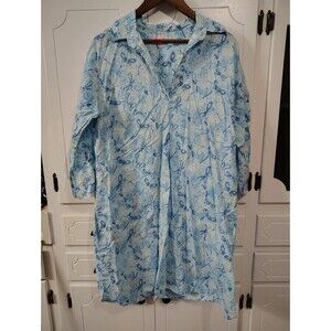 Lilly Pulitzer Women's Butterfly Print V-Neck Light Pullover Beach Cover Up XL